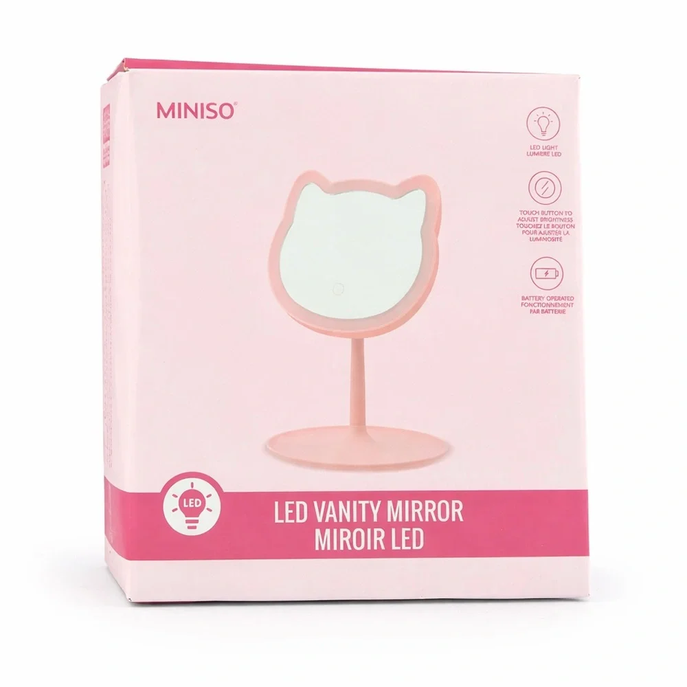 MINISO LED Cat Vanity Mirror – Pink | New in Box